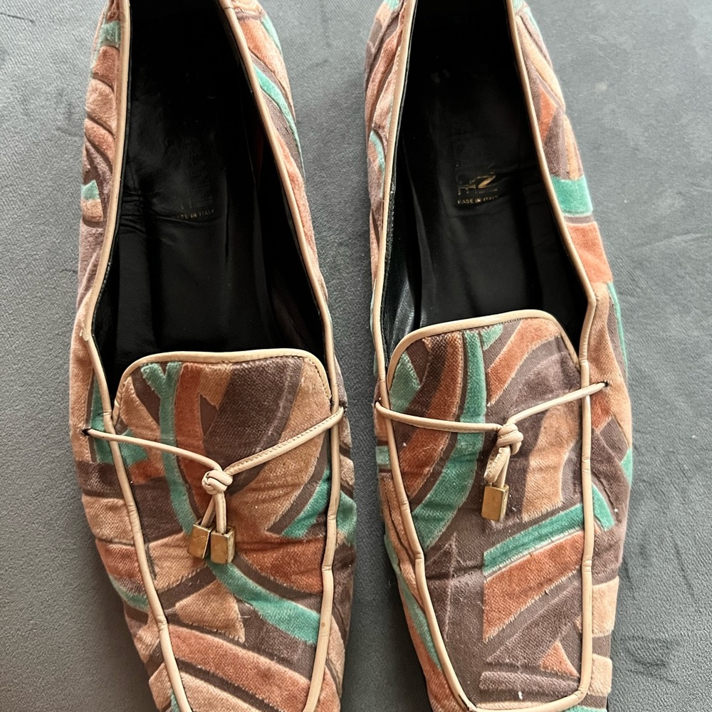 Colorful Patterned Versace Loafers